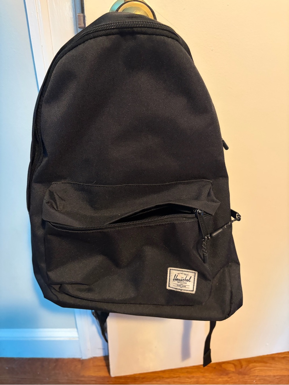 Herschel Supply Company Black Backpack with Front Zip Pocket